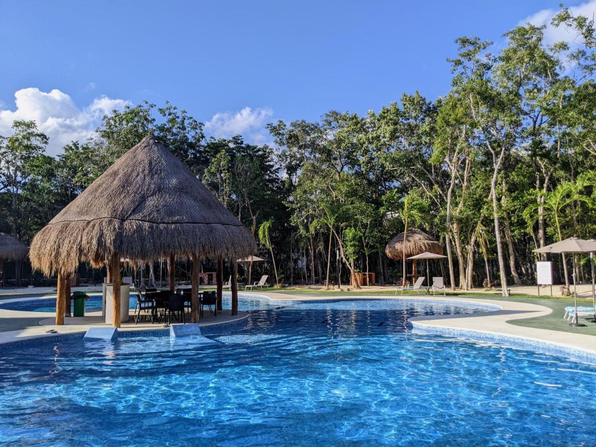 2-Bedroom Condo By The Jungle W/ Swimming Pool Пуэрто-Морелос Экстерьер фото