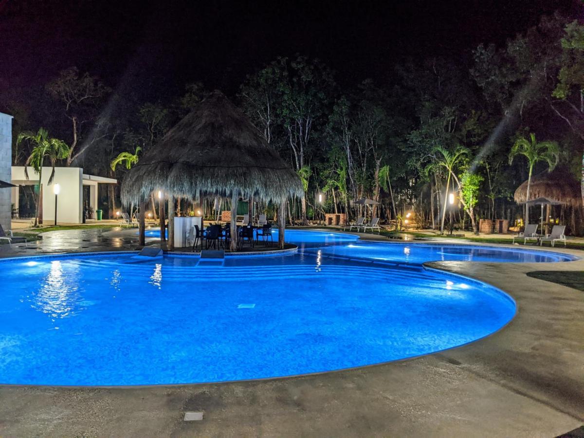 2-Bedroom Condo By The Jungle W/ Swimming Pool Пуэрто-Морелос Экстерьер фото